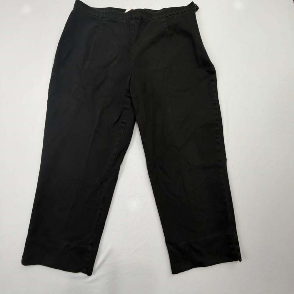 Tribal Stretch Pants Size 10P Black Cropped Cotton Spandex
